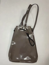 Furla Small Structured Backpack Purple Mauve Leather Made In Italy 