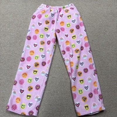 Girl's   iscream- shop  Fuzzy Soft Emoji Pajama Pants Size 10-12 with pockets