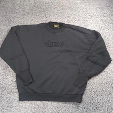 Drew House Sweatshirt Adult Small Black Smiley Face Heavyweight Justin Bieber