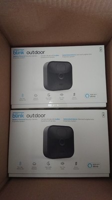2 Blink Outdoor Überwachungskamera kabellos Batterie HD WLAN Alexa wetterfest #g