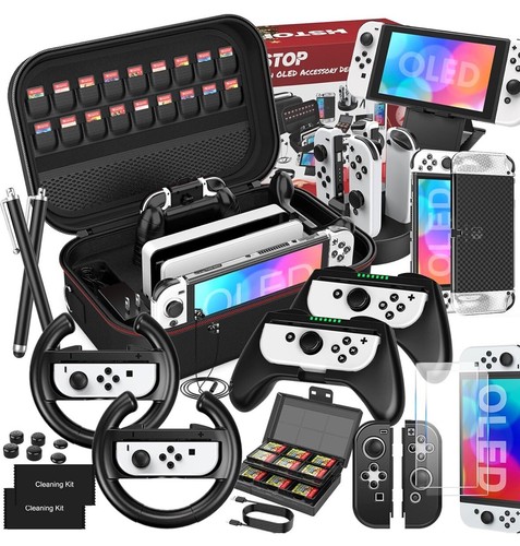 Nintendo Switch OLED Zubehörsets, 28 in 1 Bundle - Schwarz