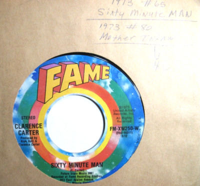 CLARENCE CARTER * 45 * Sixty Minute Man / Mother-In-Law * 1973 VG++ BOTH CHARTED