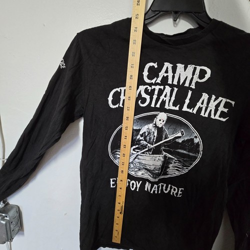 Friday the 13th Jason camp crystal lake men’s black long sleeve shirt Small - Picture 6 of 9