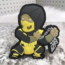 Mortal Kombat Scorpion PVC Morale Patch Hook & Loop Fan Made Tactical Gear New