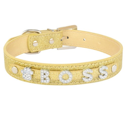 Rhinestone Dog Collar With Name Charms For Small Large Medium Dogs Bling Pink - Picture 16 of 20