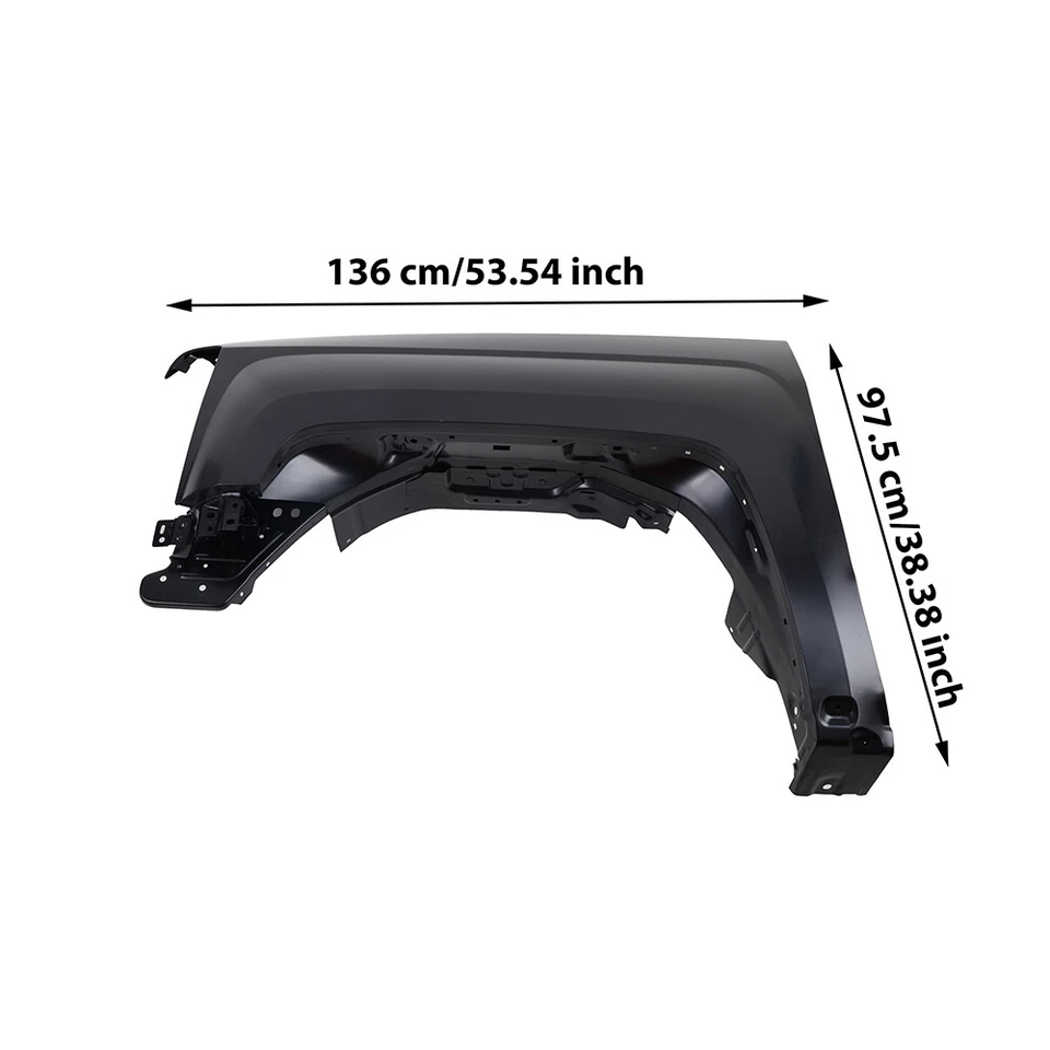 Front Driver Fender For 2014-2018 Chevrolet Silverado 1500 2500 HD Primed Steel - Изображение 2 из 4