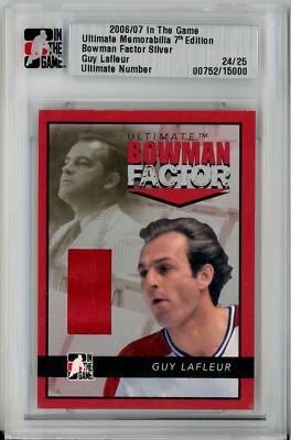2006-07 ITG Ultimate Memorabilia Bowman Factor  Guy Lafleur JERSEY /25
