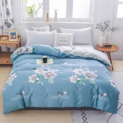 3D Lila Blume NAM93456 Bett Kissenbezüge Decke Bettdecke Abdeckung Set Fay