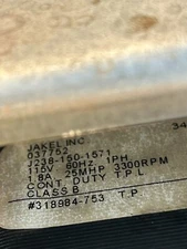 JAKEL J238-150-1571 Furnace Draft Inducer Blower Motor HC21ZE117-B 318984-753