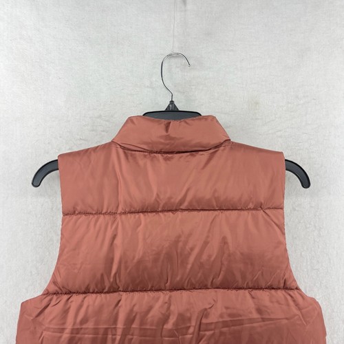 H&M Puffer Vest Girls 8/10 Dusty Rose Padded Gilet Water Repellent Zip Outerwear - Picture 7 of 12