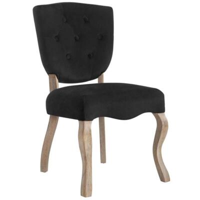 Modway Array 20'' Tufted Performance Velvet Dining Side Chair in Black