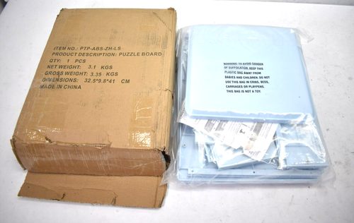 Light Blue Jigsaw Puzzle Board 1500 Piece Capacity w 6 Drawers Assembly
