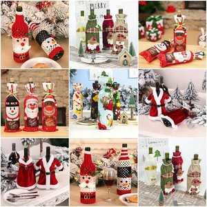 Xmas Wine Bottle Gift Bags Snowman Santa Claus Christmas