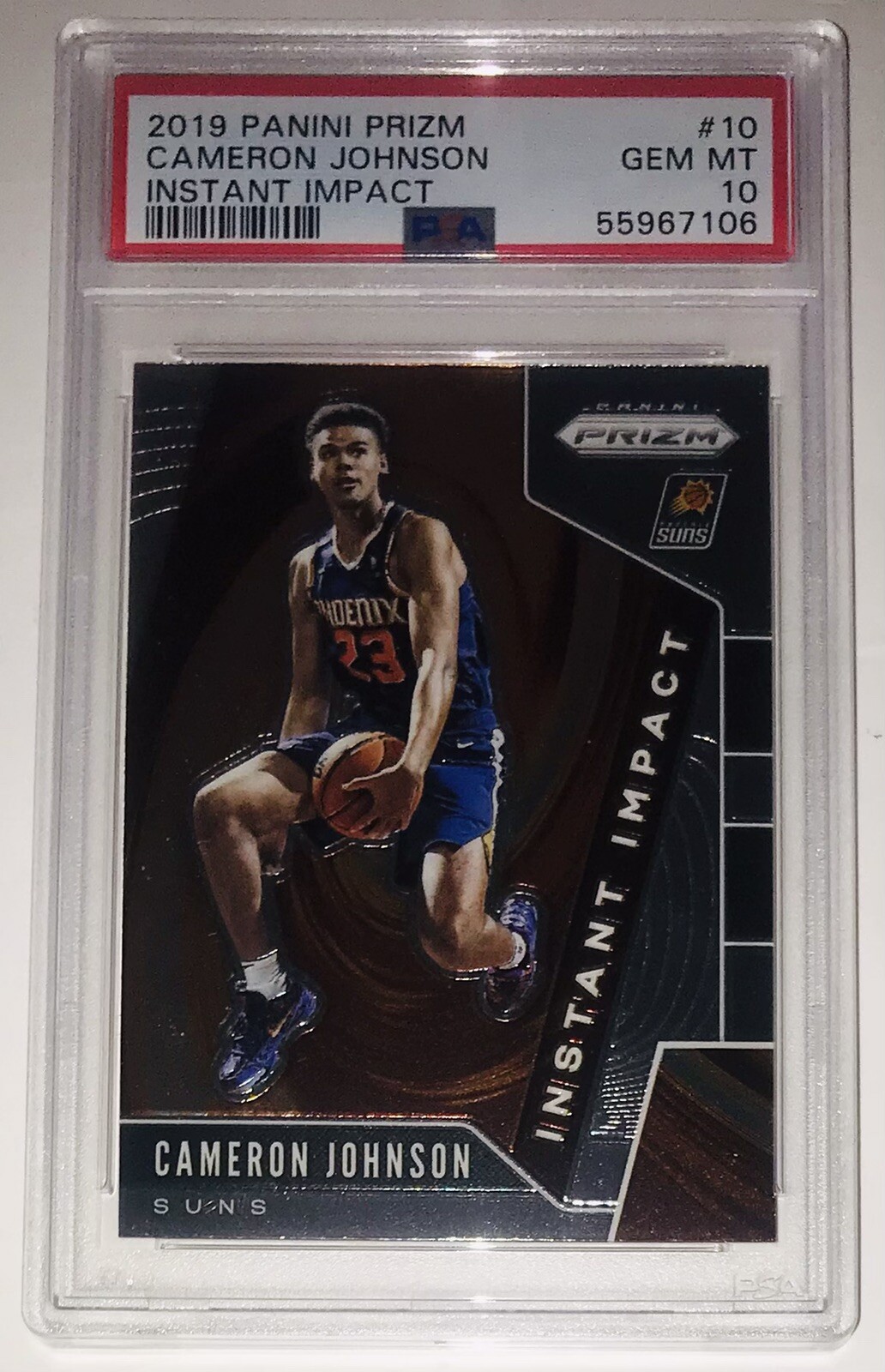 2019 PANINI PRIZM INSTANT IMPACT #10 CAMERON JOHNSON SUNS ROOKIE CARD RC PSA 10!