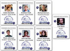 12 PC BREAKFAST CLUB CAST NAME BADGES & BUTTONS HALLOWEEN COSPLAY MAGNET BACK