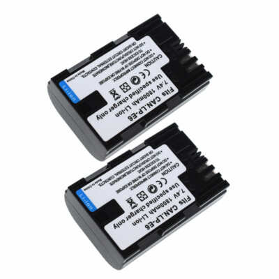 2pcs LP-E6 Replace Battery For Canon EOS 7D 70D 6D 60D 5D Mark II 5D Mark III IV