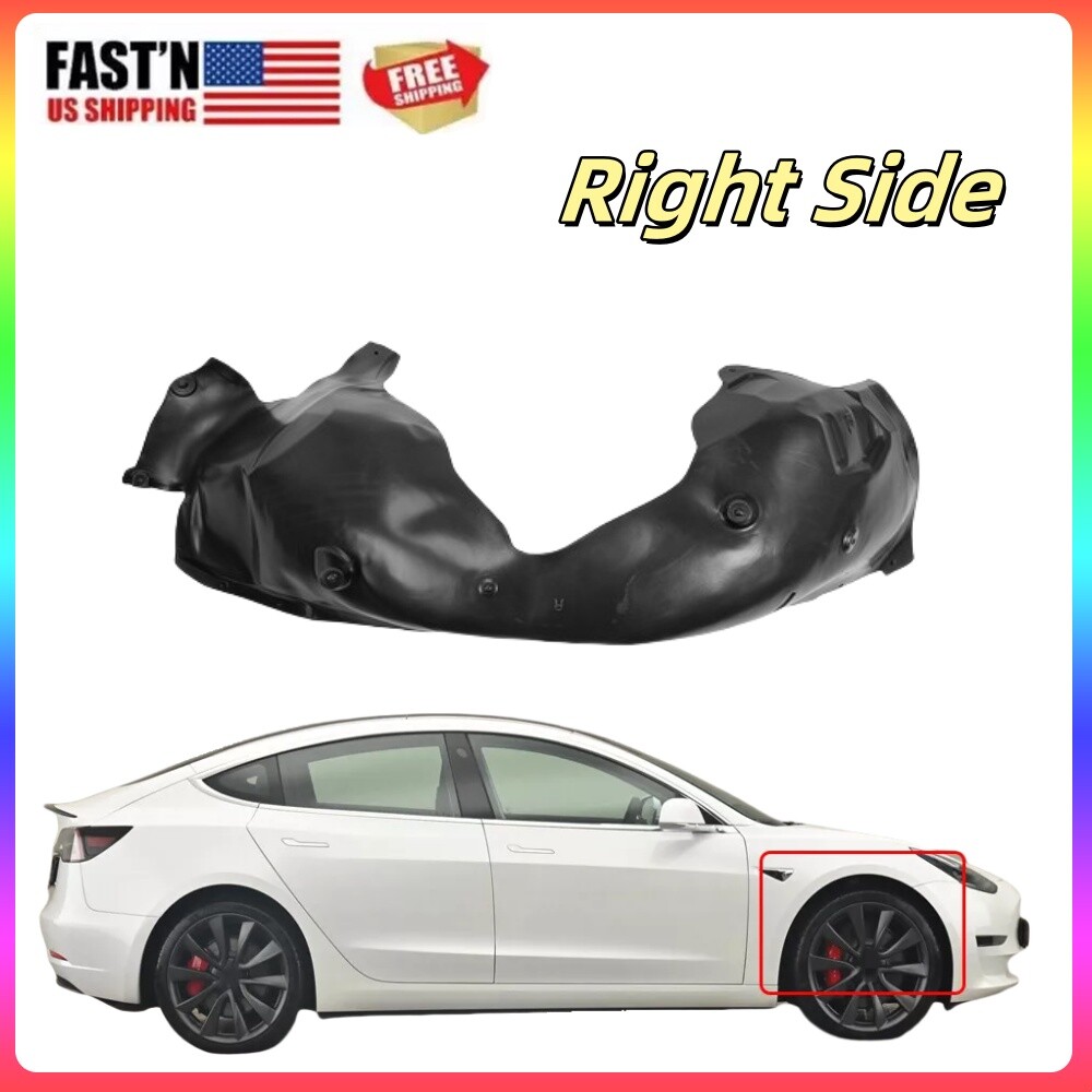 Right Side Front Fender Liner Splash Shield Guard For Tesla Model 3 1081582-00-C