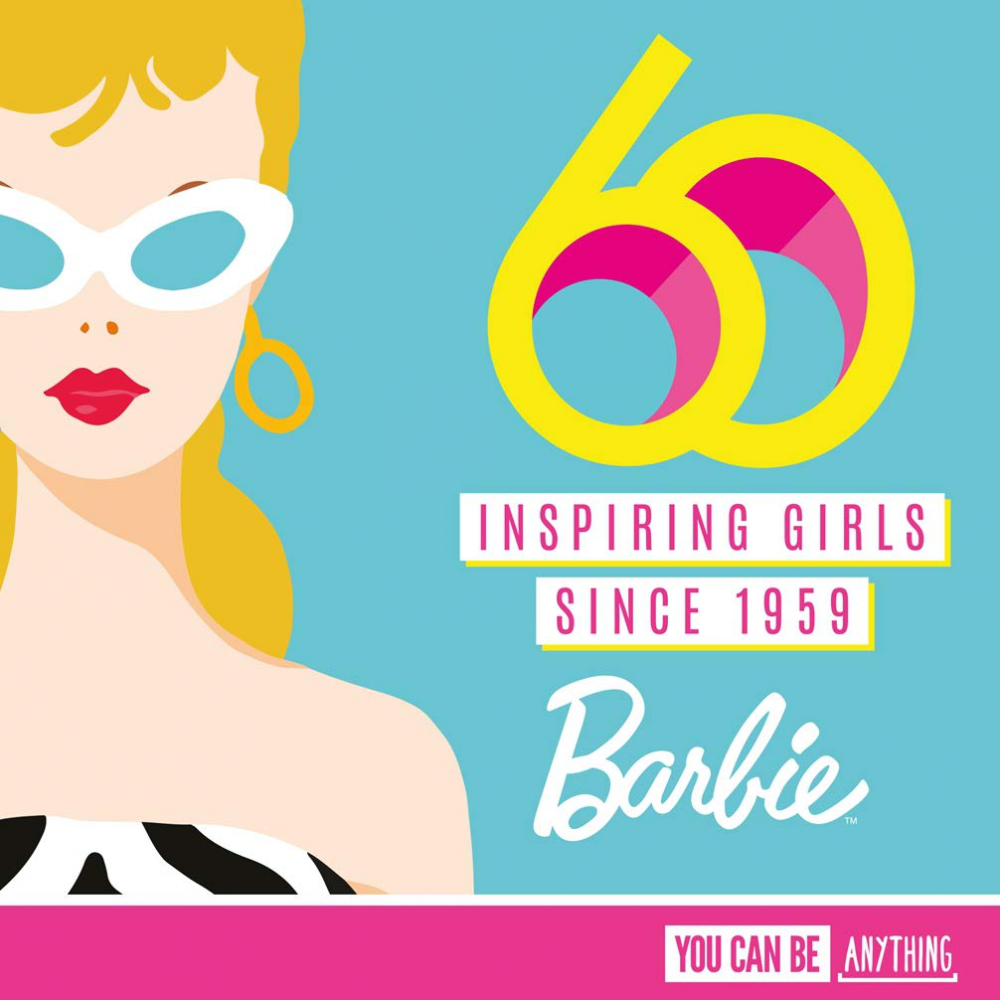 Barbie INSPIRING GIRLS robe zébrée 60th ANNIVERSARY 2018 Mattel GJF85