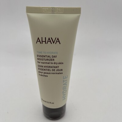 AHAVA Essential Day Moisturizer Time to Hydrate 2.5 oz Normal Dry Skin NEW