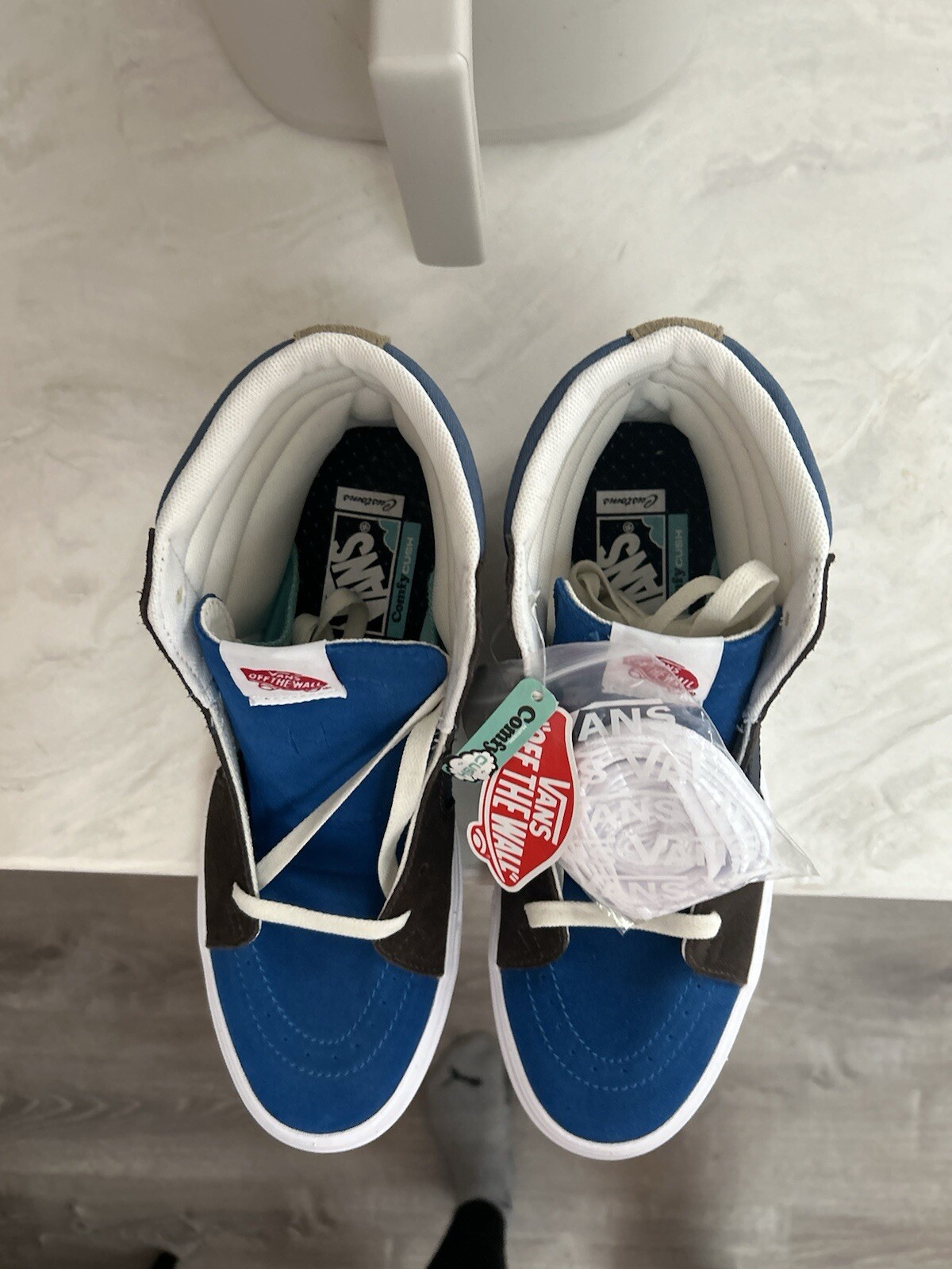 Vans Custom High Top Sneakers Size 9 - Personalized Design