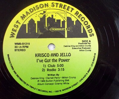 KRISCO And JELLO 1989 I've Got The Power Maxi Single 12'' Electro 33 RPM NM SW46
