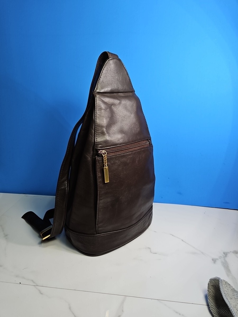 Charter Club Brown Leather Fanny Shoulder Bag