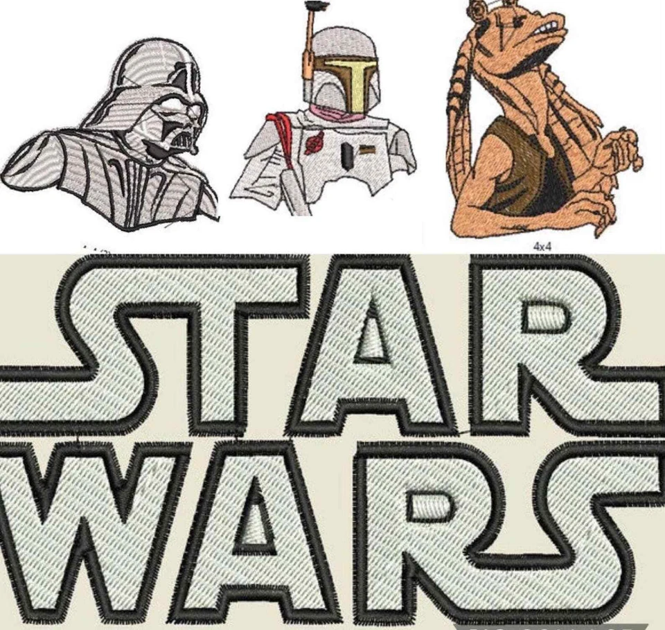 Embroidery Designs PES JEF HUS Disney Marvel Star Wars Embroidery Designs USB - Image 3 of 4