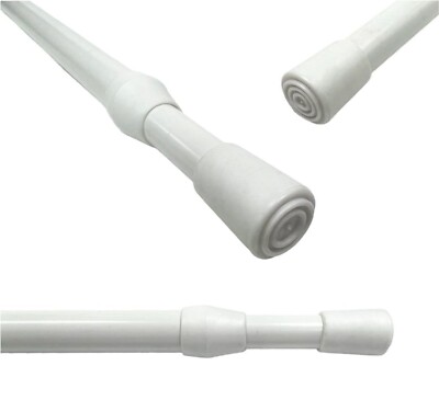White Extendable Curtain Rod Telescopic Curtain Rod Aluminum Shower Enclosure