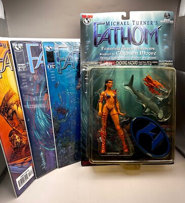 Fathom Action Figure Bundle - New with 3 Comic Issues - Michael Turner