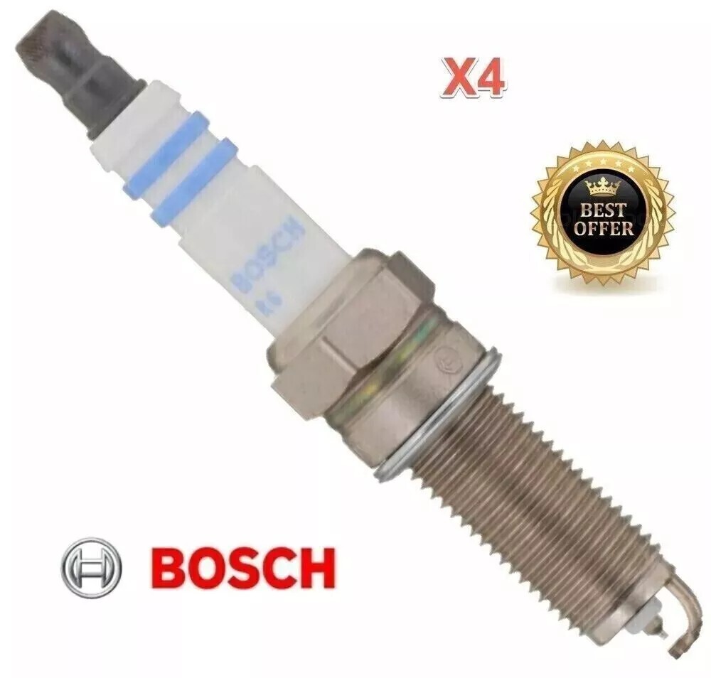 4 Spark plugs BOSCH YR6NI332S for Huyndai KIA OE Fine Wire Double Iridium
