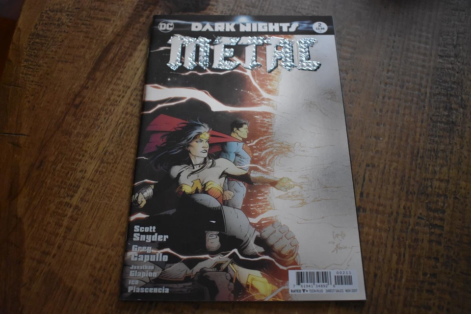 Dark Nights Metal #2 (en estado bastante bueno+), #2 (en estado bastante bueno) lote de 2 cómics de DC, 1er Batman Who Laughs, 2017 Foto 2 de 3