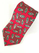 Vintage Appointed Apparel From Living Episties Neck Tie Silk Paisley Red Navy 