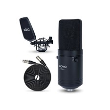 Movo Vsm-5 Large Diaphragm Xlr Studio Cardioid Condenser Microphone With Shoc...