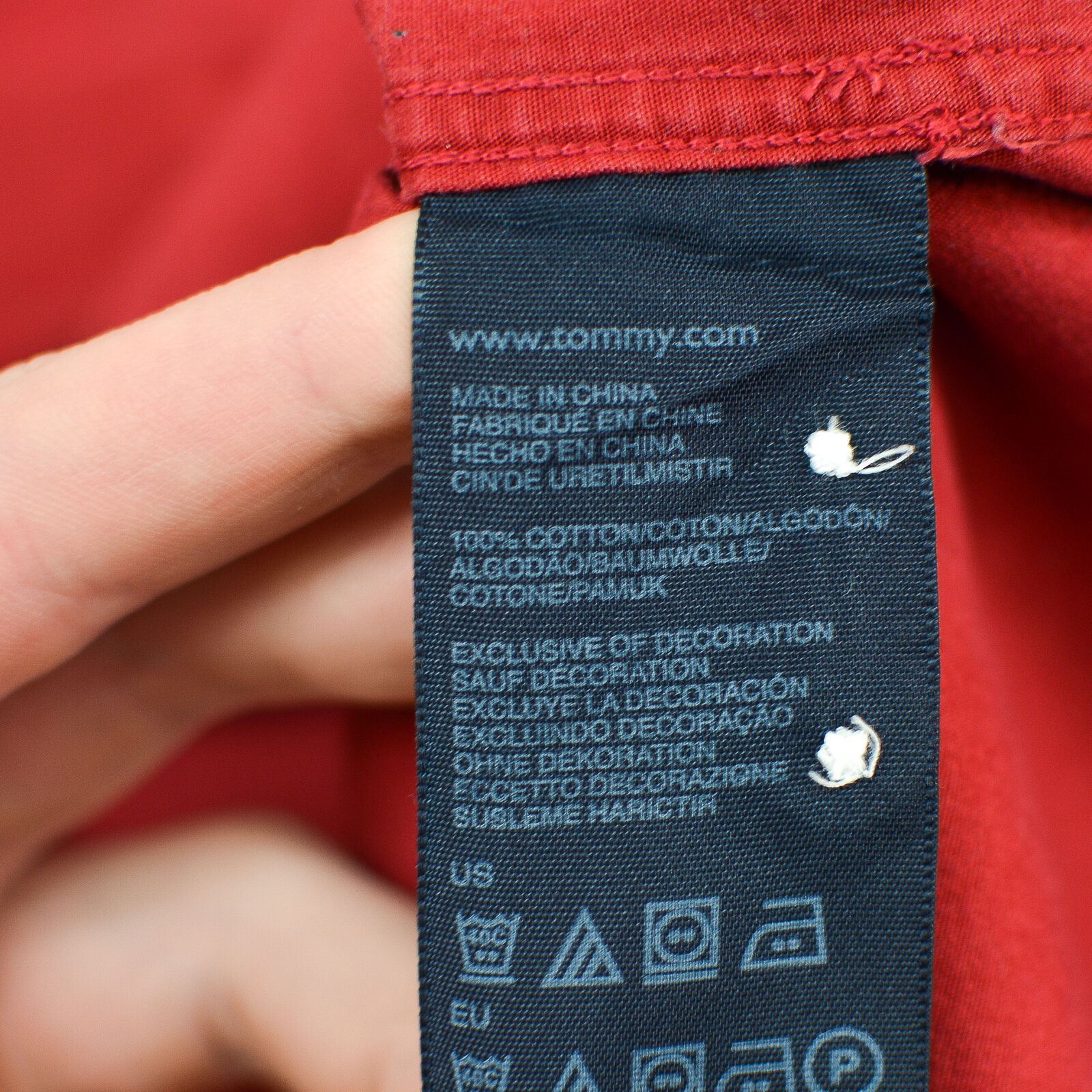 Tommy Hilfiger Custom Fit Men's OnePocket Button Down Shirt Long