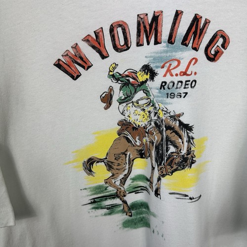 Polo Ralph Lauren T-Shirt, Wyoming Rodeo, Sportsman Country, Mens 3XL Tall XXXL - Picture 4 of 8