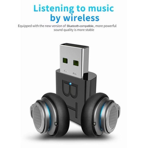 2 w1 USB Bluetooth kompatybilny 5.0 nadajnik odbiornik adaptery audio AUX do H4B9 - Zdjęcie 4 z 10