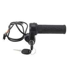 Electric Bike Throttle Grip with 2 Keys, Universal Rubber Electric Bicycle