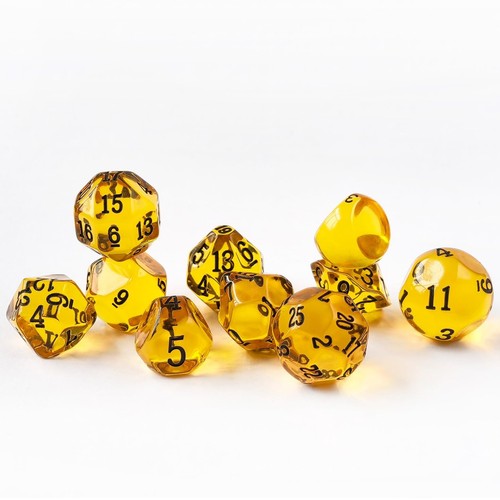 10 Pieces Odd Numbered Polyhedral Dice Set D3-D25, Odd Number Dice D3, D5, D7... - Picture 3 of 4
