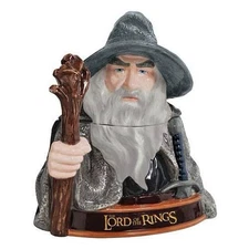 Westland Giftware LOTR Gandalf The Grey Cookie Jar Handpainted Ceramic 11" c2013