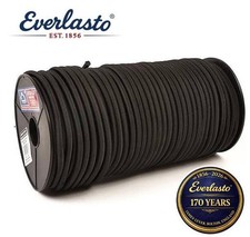 EVERLASTO BLACK ELASTIC BUNGEE ROPE SHOCK CORD 4MM 6MM 8MM 10MM VARIOUS LENGTHS
