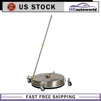 #ad 18quot; Pressure Washer Surface Cleaner w Wheels 4000 PSI 2 Extension Wand $109.25