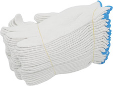 Cotton Work Gloves,12 Pairs 24 Pack Large Size String Knit Cotton Polyester Glo