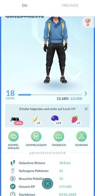 Pokémon Acc GO   Lvl 18   2 Legendary, 7 Shiny 