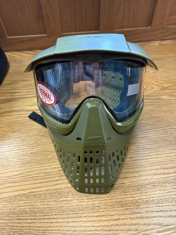 Olive Green JT Proshield Paintball Mask