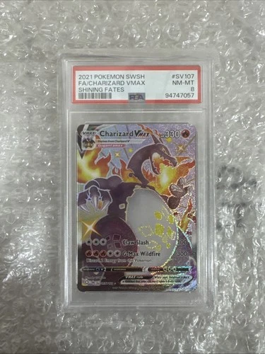 PSA 8 NM-MT - Charizard VMAX - SV107/SV122 Shining Fates 2021 SWSH / CardsH