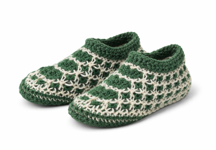 Hand Knit Wool Slipper Socks Handmade Cozy Warm House Shoes Winter pack of 2 image 3