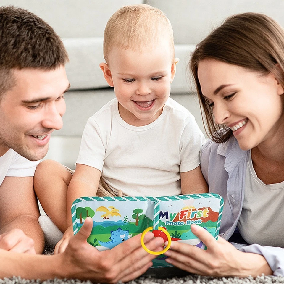 Primer álbum de fotos seguro primer año álbum de memoria lindo libro de fotos de tela suave Foto 4 de 4