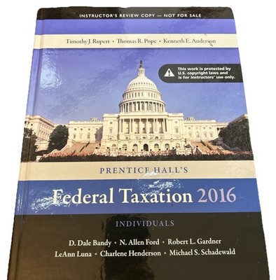 Prentice Hall's Federal Taxation 2016 Corporations, Partnerships, Estates