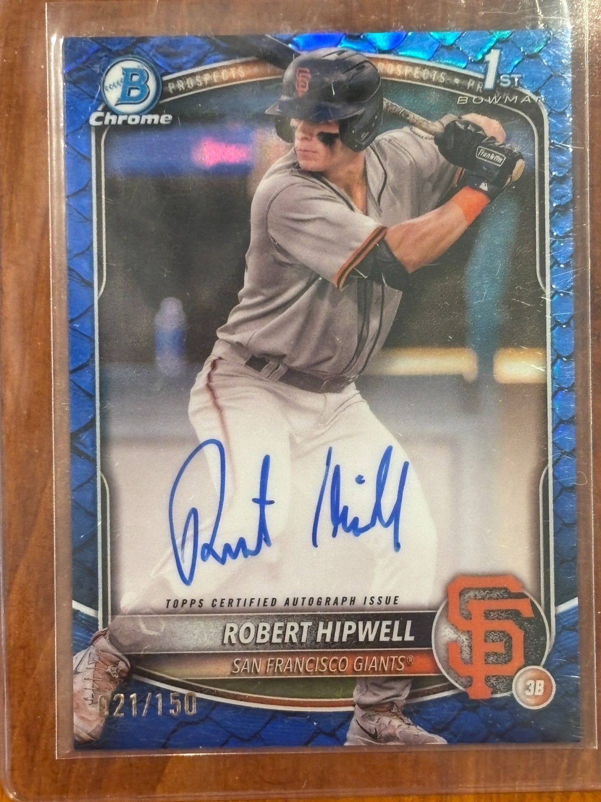 2025 Bowman Chrome Robert Hipwell Auto #CPA-RH Blue Reptillian 021/150