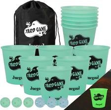 Outdoor Giant Yard Pong Game Set Outdoor Toss Game Throwing Game for Beach, Camp